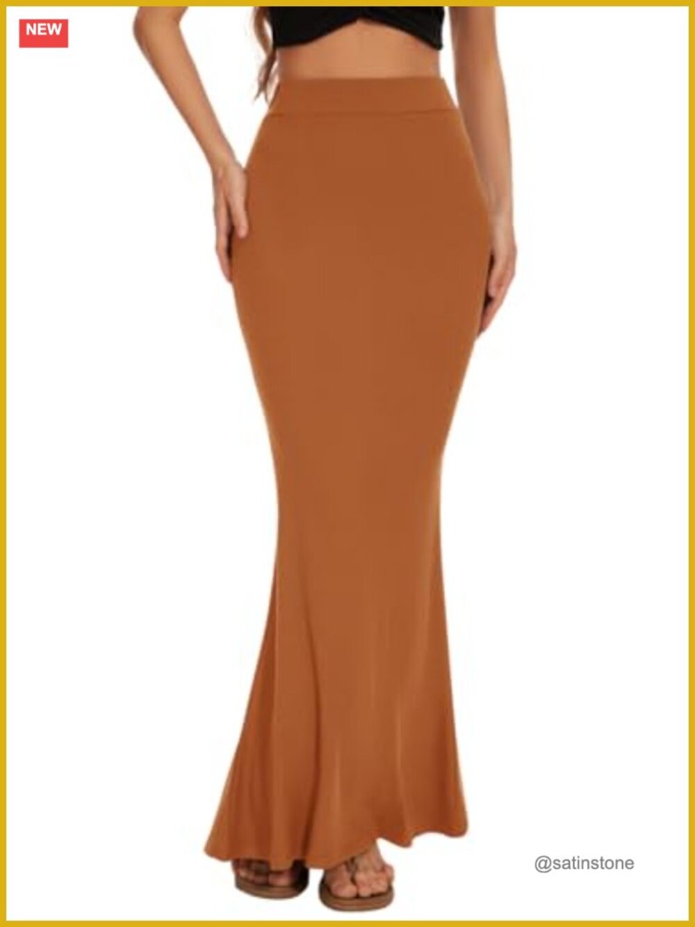 Women's High Waist Bodycon Mermaid Maxi Skirt Stretchy Slim Fit Fishtail